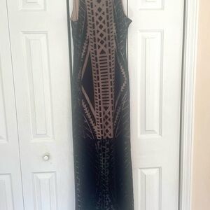 Mossimo Supply Co Black and Brown Embellished Halter Maxi